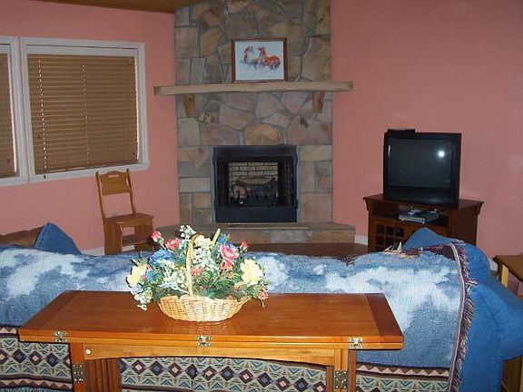 living room view from behind couch