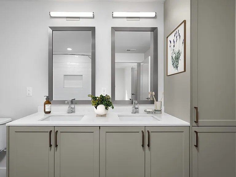 Building B Upgrade Design dual vanity bath