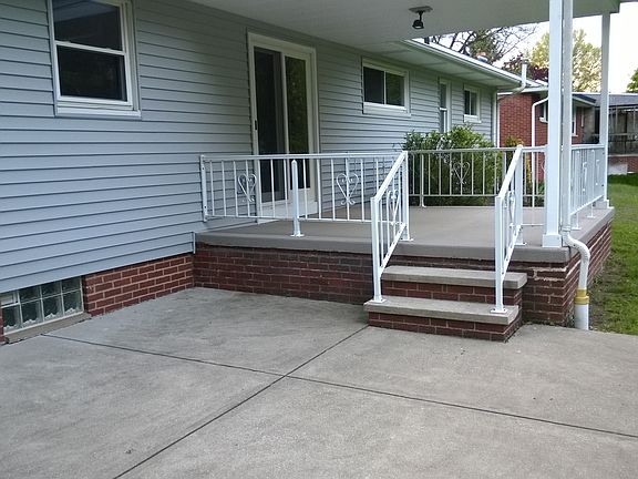 back porch and patio