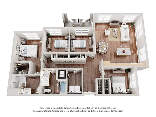 Floor plan 4AV (Audio/Visual Accessible)