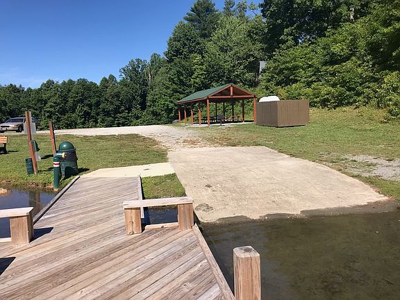 Boat ramp and picnic shelter