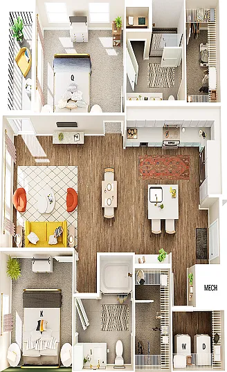 B5 floor plan Broadstone Centennial