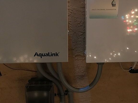 salt chlorine aqualink pool