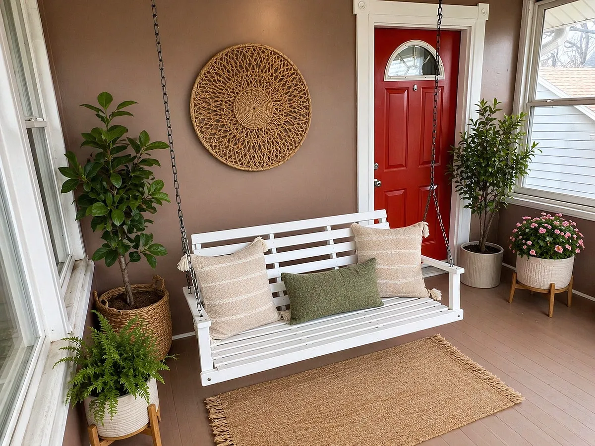 Three season enclosed front porch. - 6025 Parker St