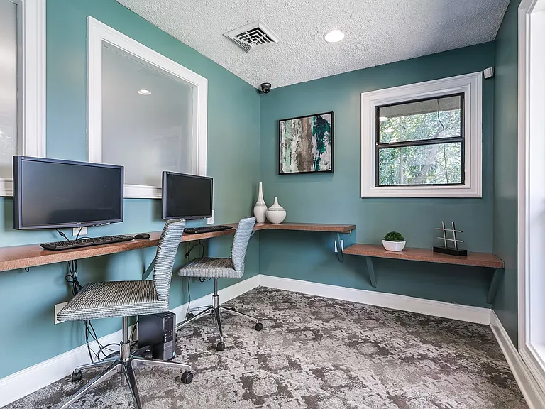 Business center with two PCs
