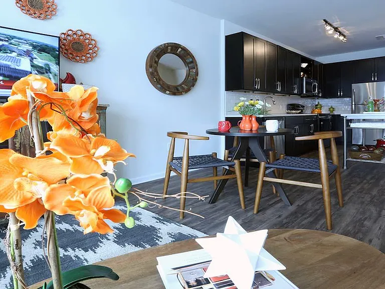 Beautiful wood plank-style flooring in our homes
