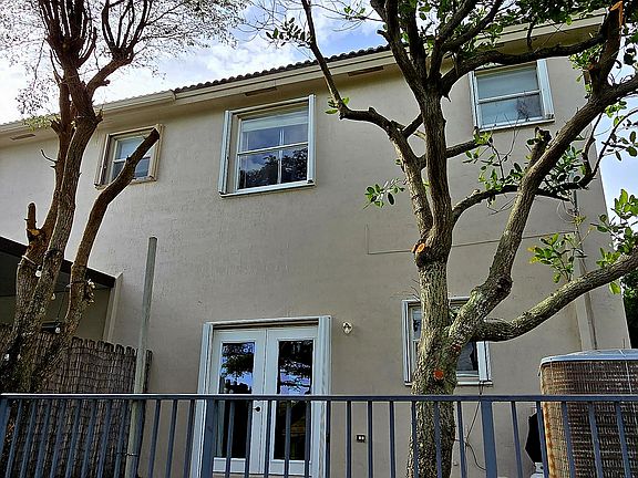 Back view of the townhouse.