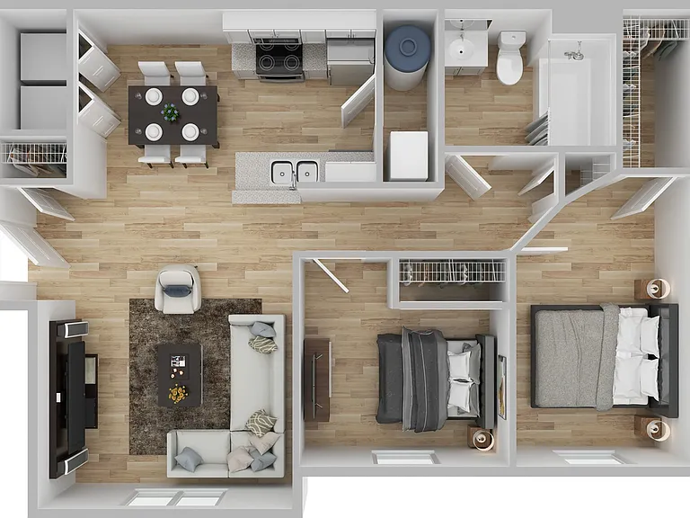 2 Bedroom | 2BD, 1BA | 885SF 2 Bedroom | 2BD, 1BA | 885SF