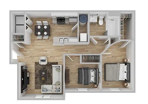 Floor plan Two Bedroom - 1