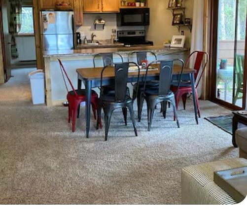 Dining area with sliding door to south patio