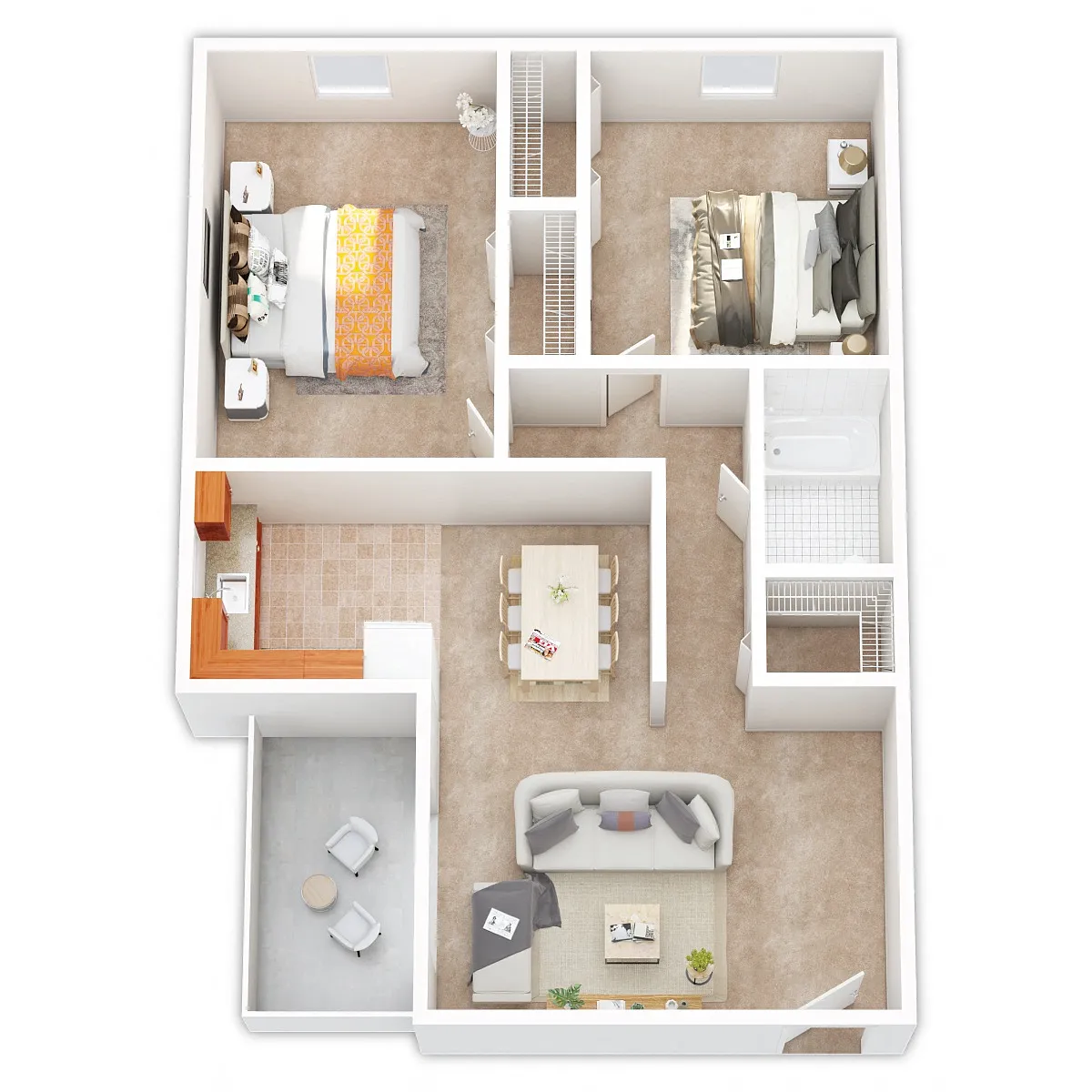 Floor plan Two Bedroom