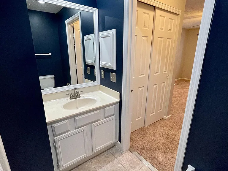 Ensuite master bath features a brand new toilet, a bathtub/shower combination with exceptional water pressure, and under-cabinet storage.