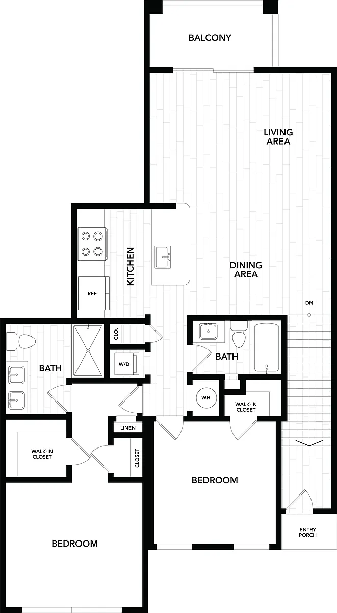 Floor plan 2 Bed/2 Bath-C3