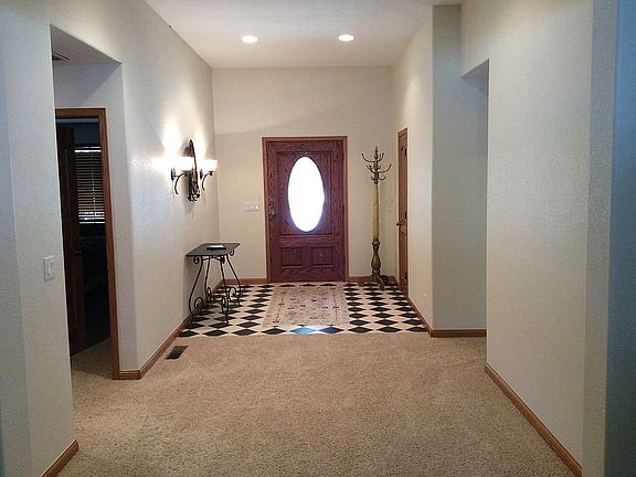 Front door and entry way