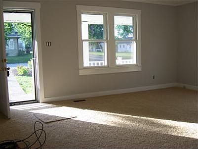 New carpet and fresh paint.