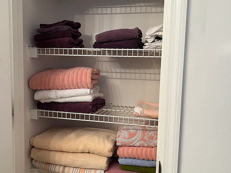 Guest bath linen closet