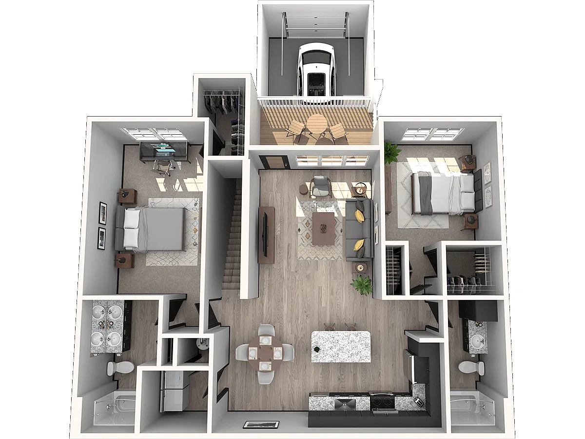Floor plan Pikes Peak (Garage)