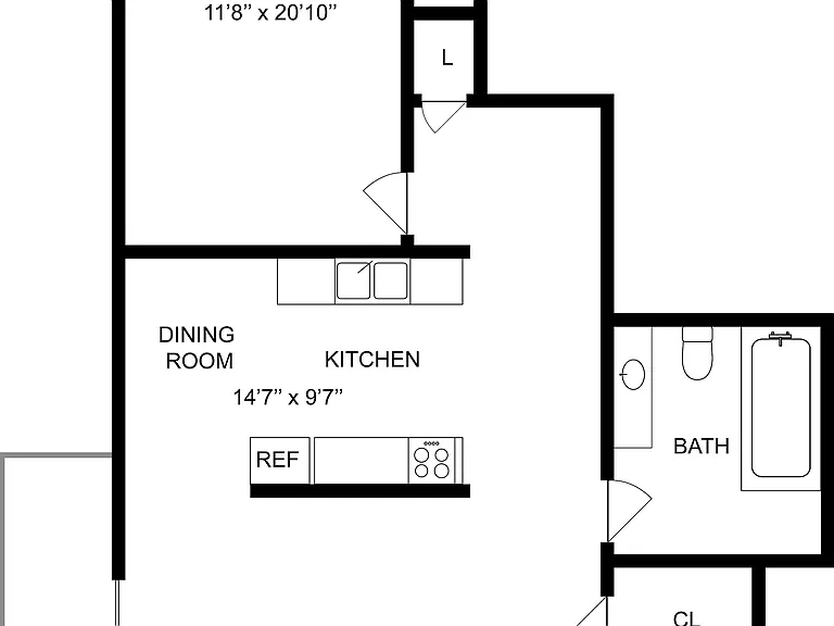 A4 | 1-Bedroom Floorplan A4 | 1-Bedroom Floorplan