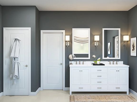 Primary bath with dual sinks