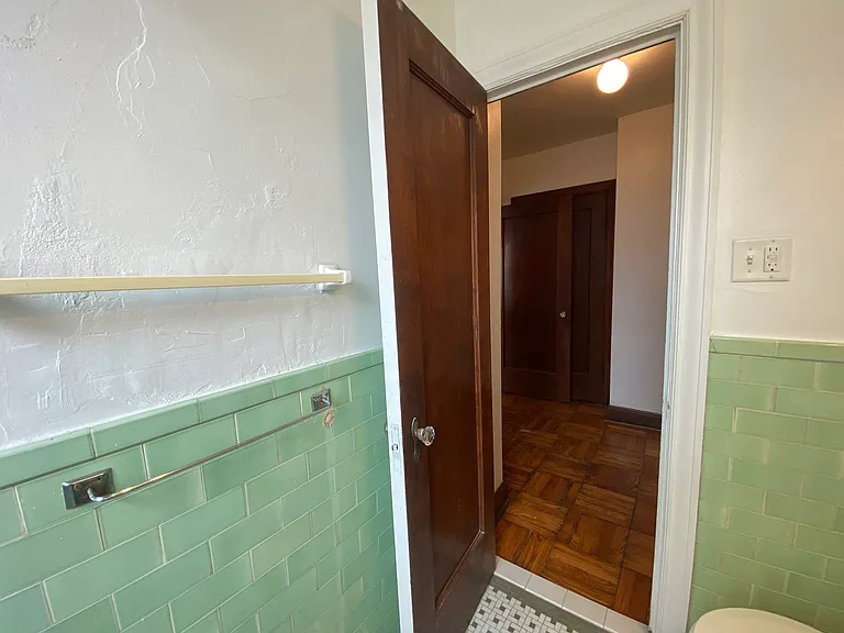 View from bathroom into dressing room.
