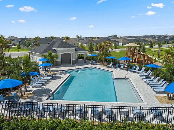 Community pool, cabana and tot lot