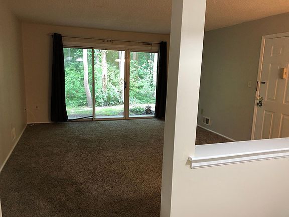 View from kitchen into living room 