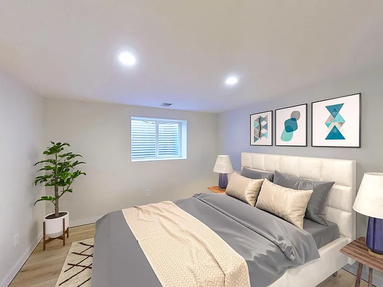Bedroom 3. This image shows a virtually furnished space. Bedrooms come unfurnished.