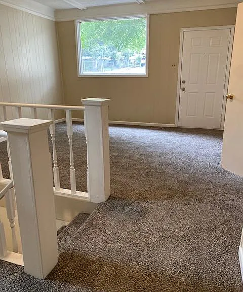 Living room looking at front door