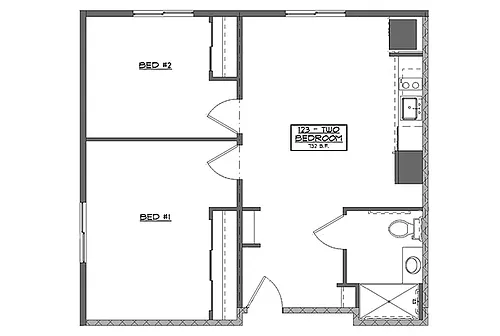 Floor plan 2 Bedroom