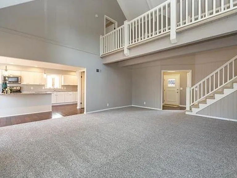 Living opening to kitchen