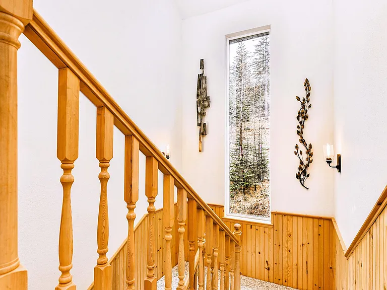 Stairway to guest suites