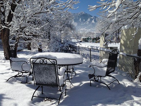 Lovely yard with mountain views -- beautiful in all seasons.