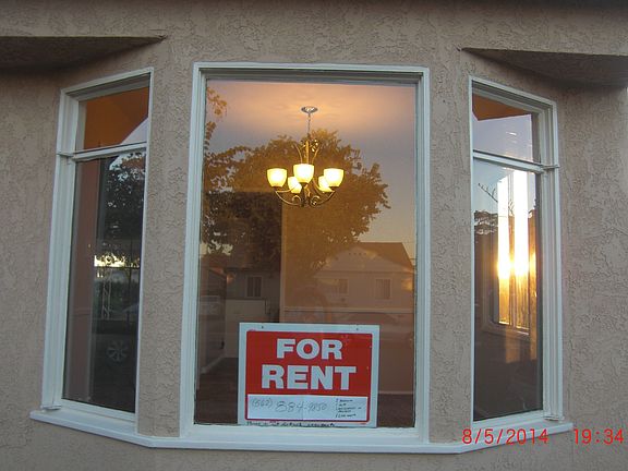 Bay window in dining room
