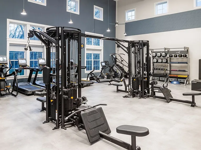 State-of-the-art fitness center with cardio and strength equipment