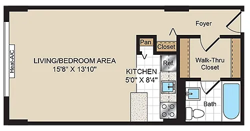 Floor plan Studio A