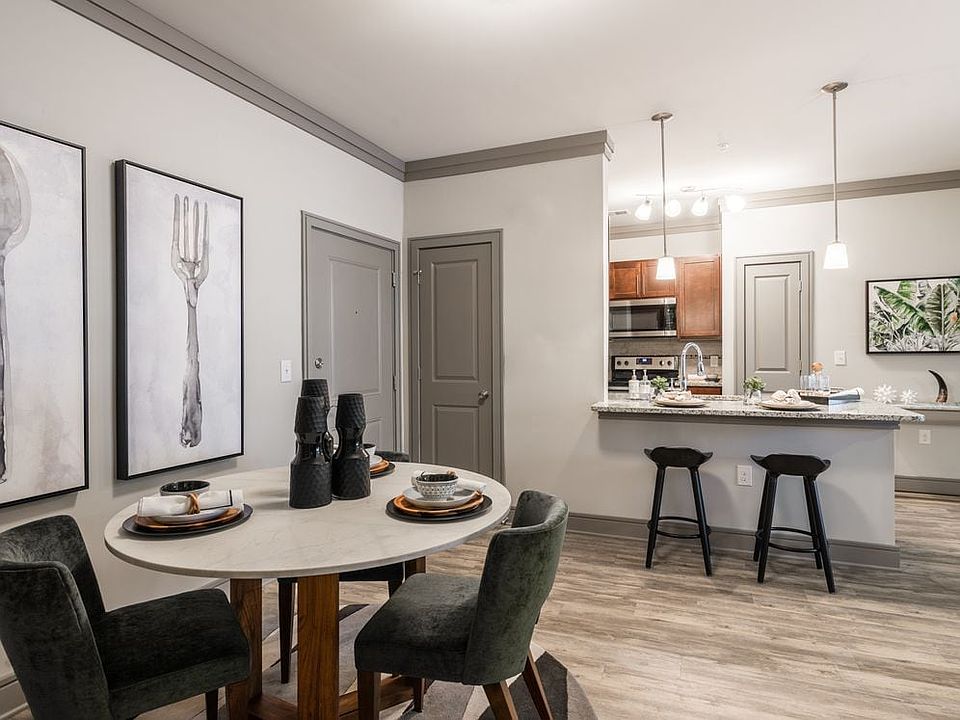 Kitchen and dining areas with hard-surface vinyl plank flooring