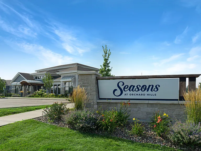 Seasons at Orchard Hills Community Monument Sign