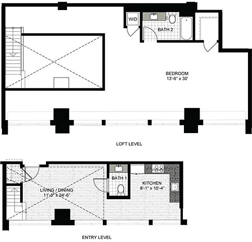 Floor plan 1 Bedroom YY