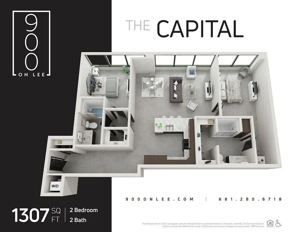 Floor plan 2BR 2BA