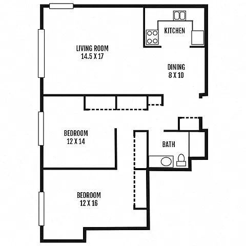 Floor plan Classic - Two Bedroom