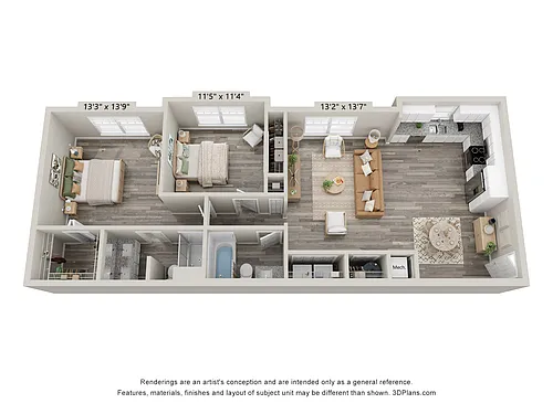 Floor plan 2X2
