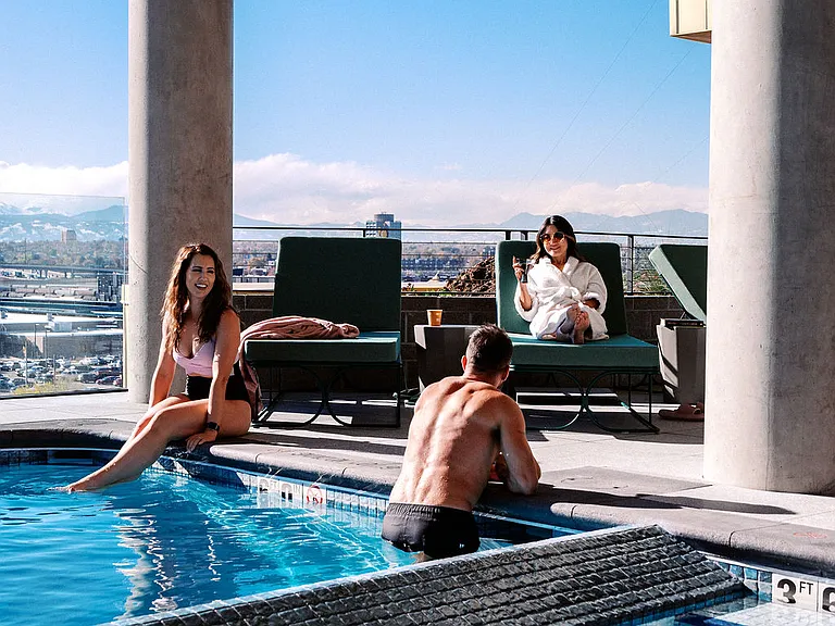 The pool is so relaxing