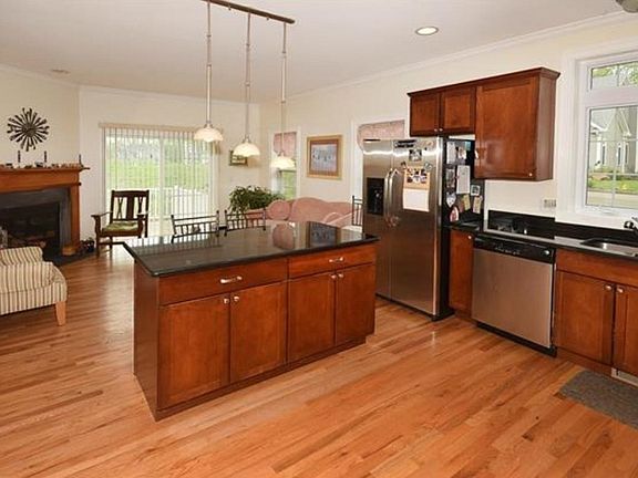 Kitchen overlooking family room