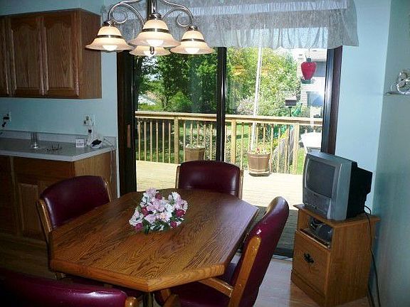 Dining Area off kitchen with sliders to deck