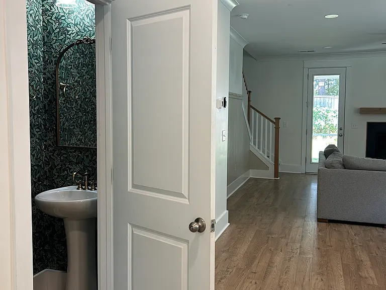 Powder half bath off of kitchen