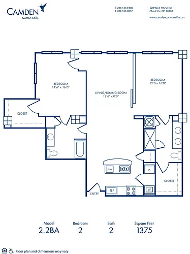 Floor plan 2.2BA