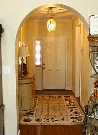Foyer with hardwood floors