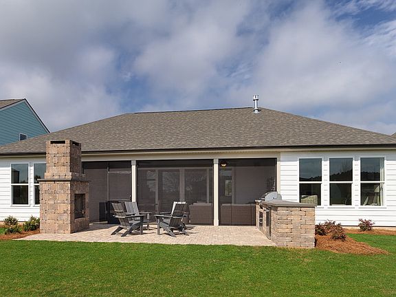 Fireplace and Grill on Patio