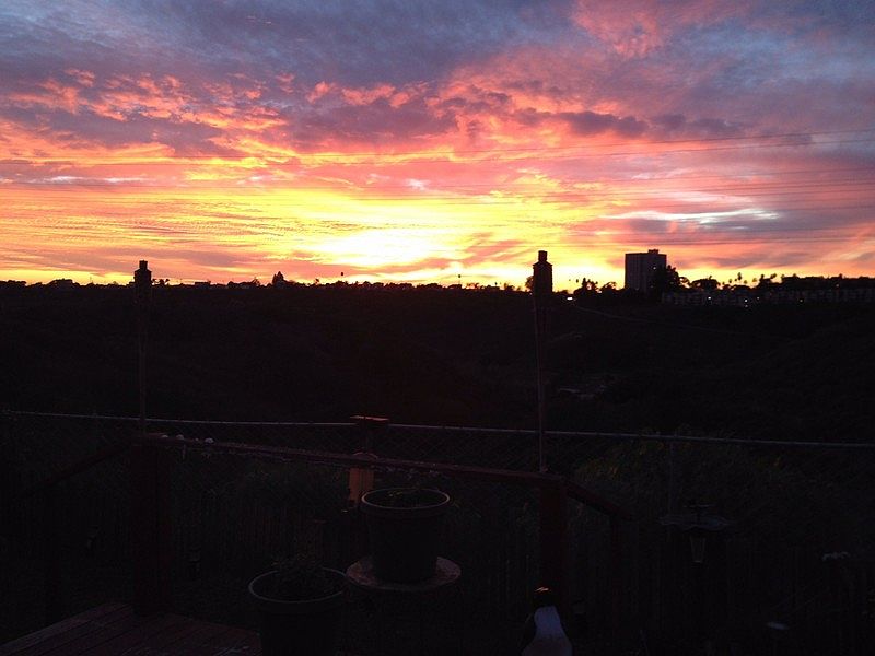 Sunset from the deck