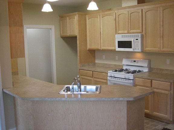 View of kitchen from living room.